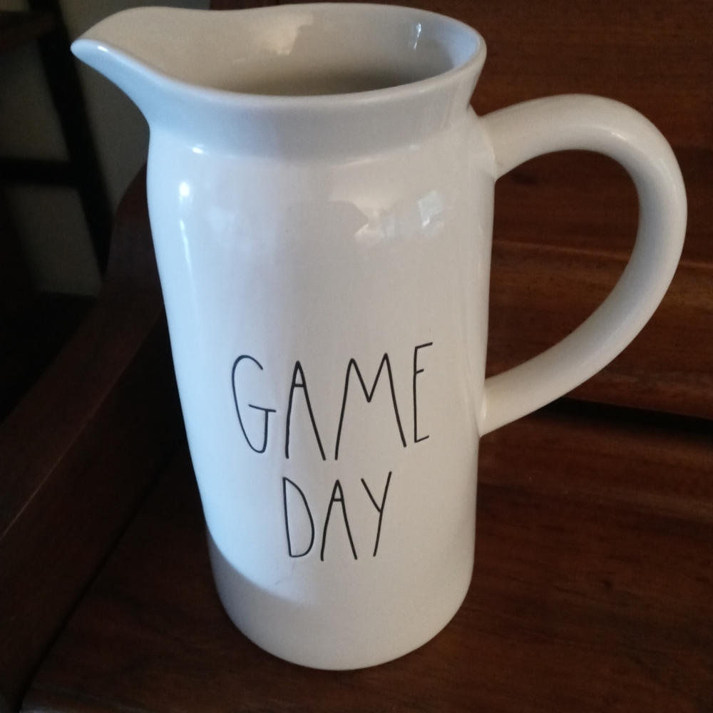Rae Dunn football game day drink pitcher